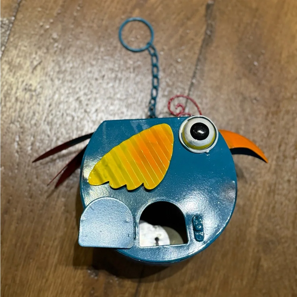 Colorful Metal Bird Feeder Home Decor